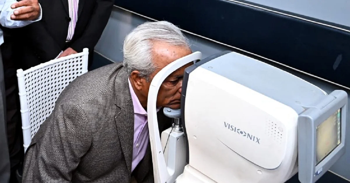 Nehal Hashmi visits eye camp at Governor House